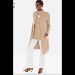 Chico’s NWT open long cardigan sweater camel tan 3
